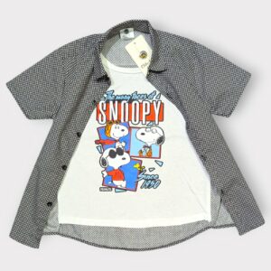 Tinyz Urban Explorer: Red Gingham Shirt with Character Tee